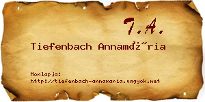 Tiefenbach Annamária névjegykártya